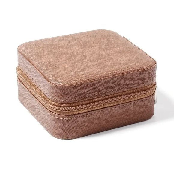 Small PU Leather Jewelry Box Portable Travel Jewelry Ornaments Storage. - Picture 4 of 5